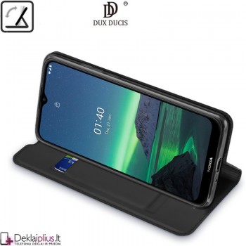 Dux Ducis dirbtinės odos atverčiamas dėklas - juodas (telefonui Nokia 1.4) Dux Ducis dirbtinės odos atverčiamas dėklas - juodas (telefonui Nokia 1.4)